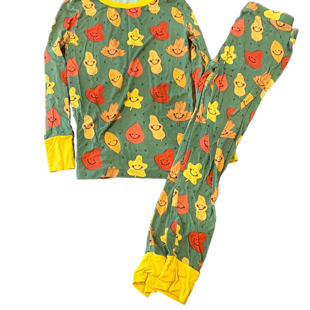 Kiki + Lulu fall leaves bamboo pajama set, size 5/6